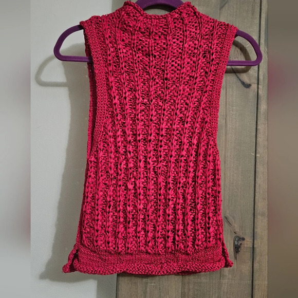 Anthropologie MOTH Cable ribbon Knit Shell mock neck top. Size XS - Picture 7 of 10